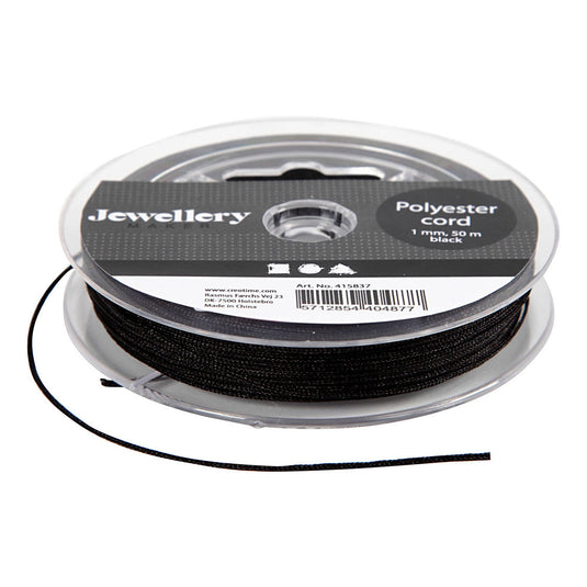 Creativ company https: www.cchobby.nl polyester-koord-dikte-1-mm-zwart-50-m-1-rol