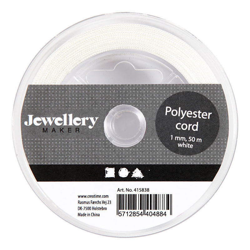 Load image into Gallery viewer, Creativ company polyester koord wit, 50m
