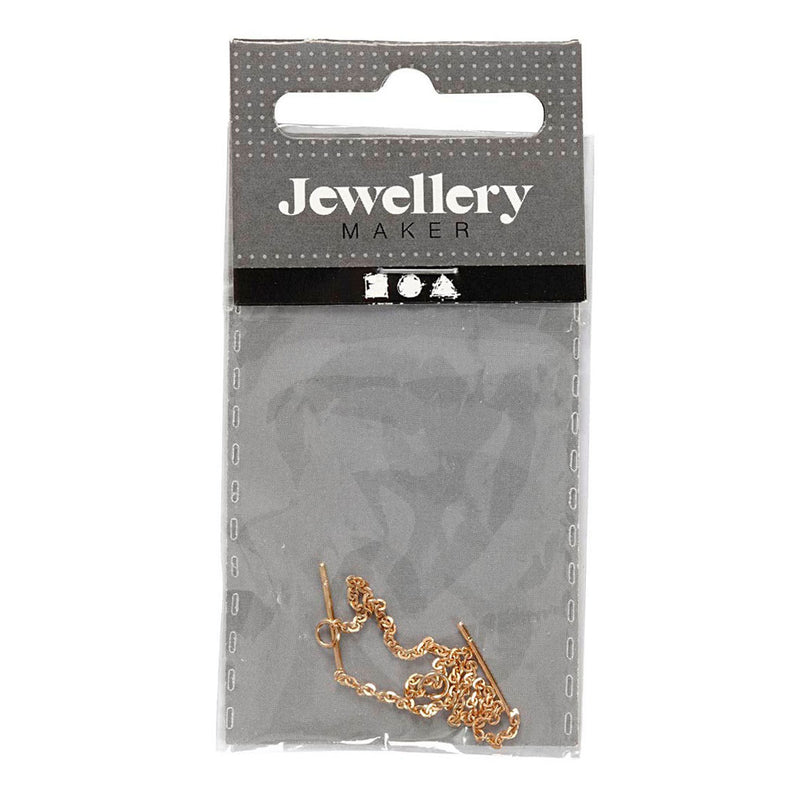 Load image into Gallery viewer, Creativ company oorbellen van ketting verguld, 1 paar
