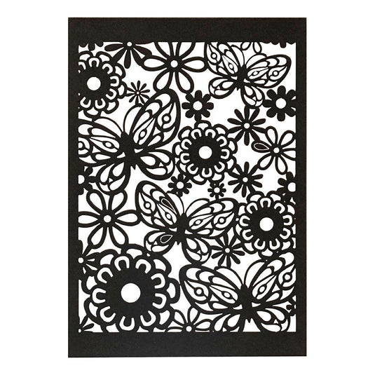 Creativ company patroonkarton, vel 10,5x15 cm, 200 gr, zwart, 10 stuk 1 doos
