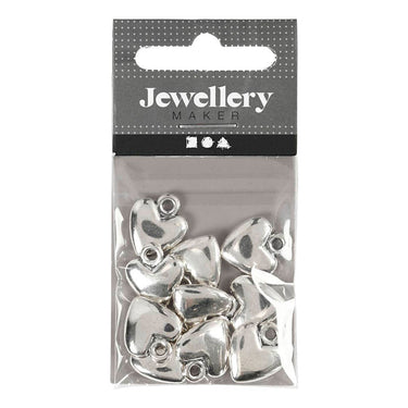 Creativ company https: www.cchobby.nl hartvormige-hanger-afm-13x15-mm-verzilverd-10-stuk-1-doos