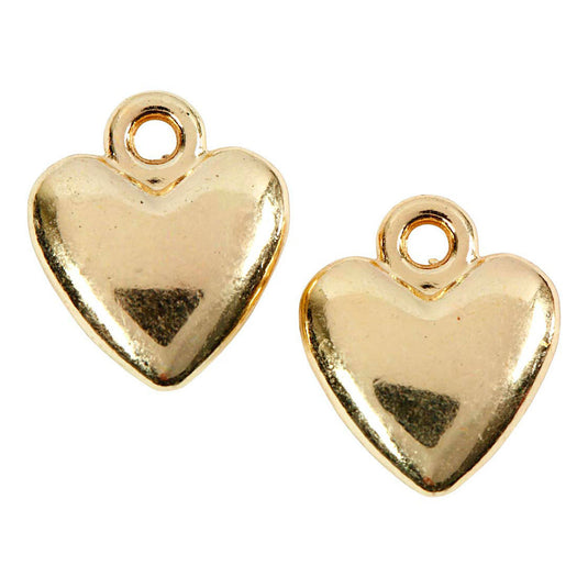 Creativ company hartvormige hanger verguld, 10st.