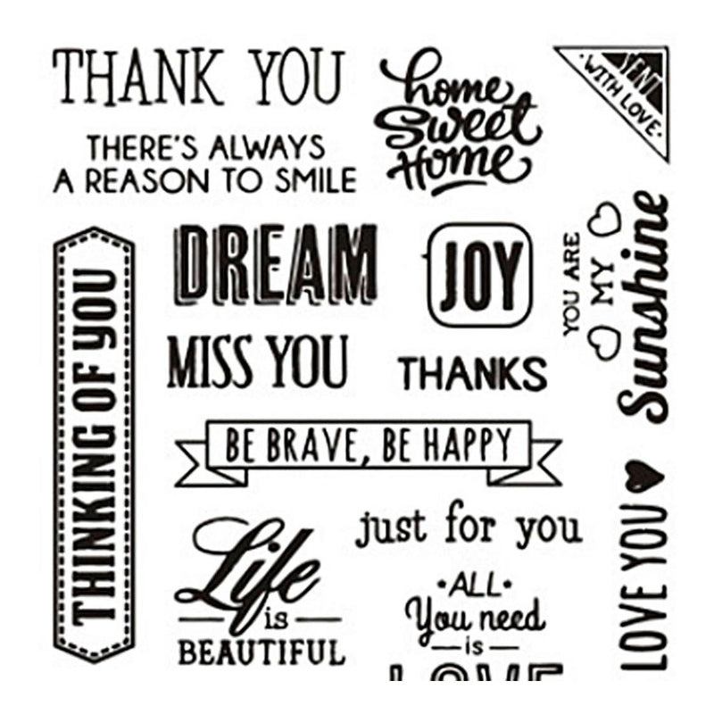 Load image into Gallery viewer, Creativ company silicone stempels, engelse tekst, vel 11x15,5 cm, 1 vel
