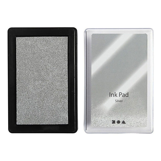 Creativ company stempelinkt, zilver, h: 2 cm, afm 9x6 cm, 1 stuk