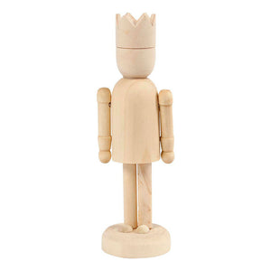 Creativ company houten figuur met kroon, 13cm