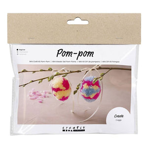 Creativ company mini hobbyset pompom ei, 2st. pasen