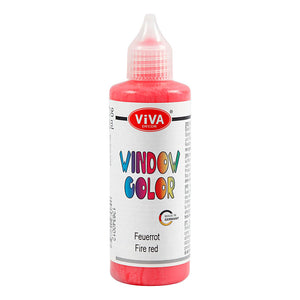 Creativ company window color sticker en glasverf - rood, 90ml