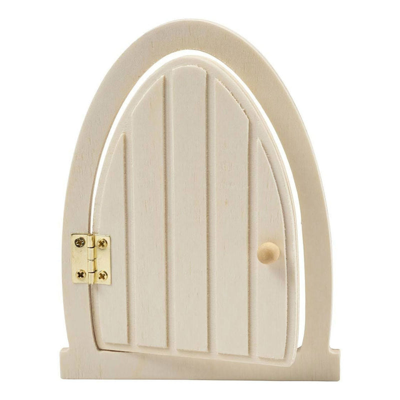 Afbeelding laden in galerijviewer, Creativ company houten miniatuur deur met scharnieren, 13x10cm
