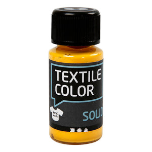 Creativ company textile color dekkende textielverf - geel, 50ml
