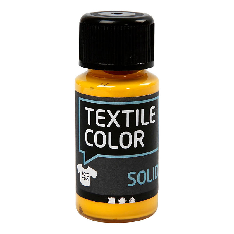 Load image into Gallery viewer, Creativ company textile color dekkende textielverf - geel, 50ml
