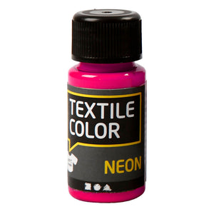 Creativ company textile color dekkende textielverf - neon roze, 50ml