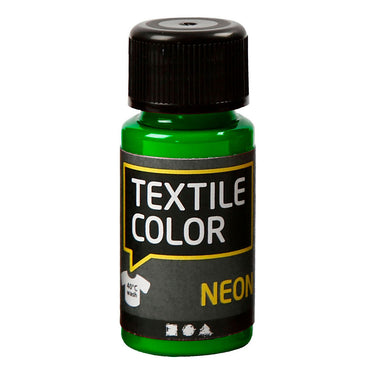 Creativ company textile color dekkende textielverf - neon groen, 50ml