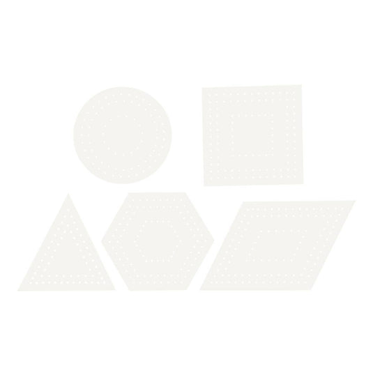 Creativ company kruissteken karton wit geometrisch, 20st.