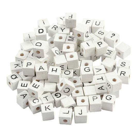 Creativ company https: www.cchobby.nl letterkralen-a-z-en-blanco-afm-8x8-mm-gatgrootte-3-mm-wit-96-div-1-doos