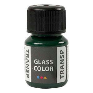 Creativ company glass color transparante verf - briliant groen, 30ml