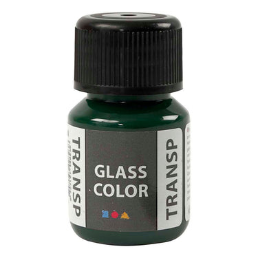 Creativ company glass color transparante verf - briliant groen, 30ml