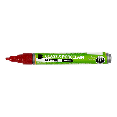 Creativ company glas- en porseleinstift glitter semi-dekkend - donkerrood