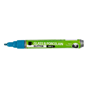 Creativ company glas- en porseleinstift glitter semi-dekkend - turquoise