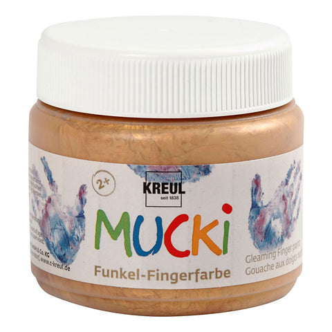 Creativ company mucki vingerverf goud metallic, 150ml