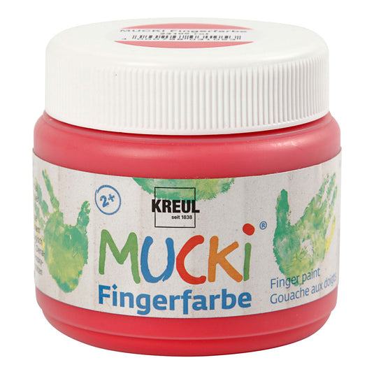 Creativ company mucki vingerverf - rood, 150ml