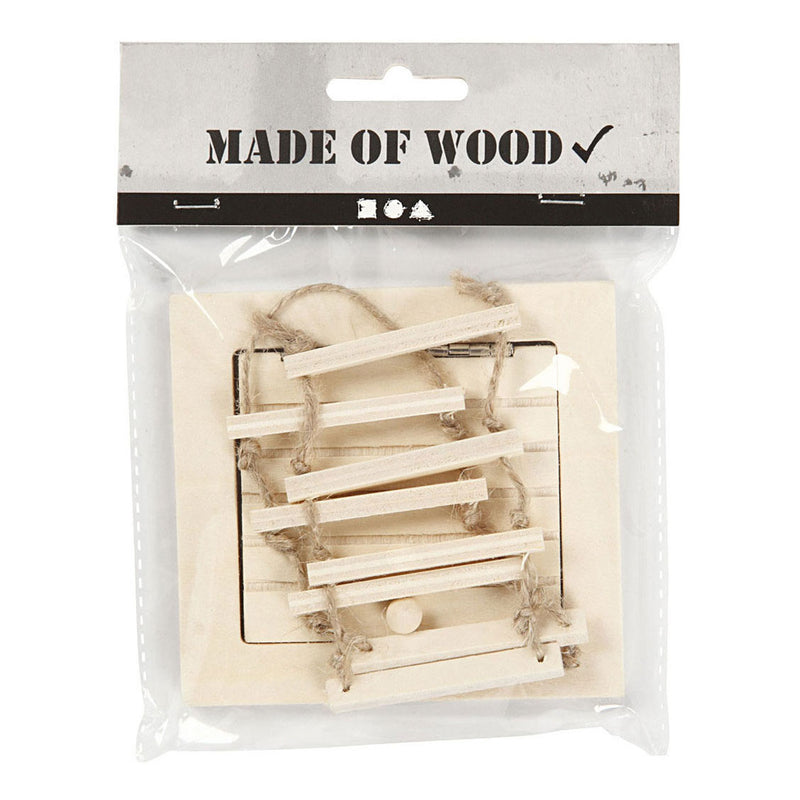 ギャラリービューアに画像をロードする, Creativ company mini houten zolderluik en touwladder
