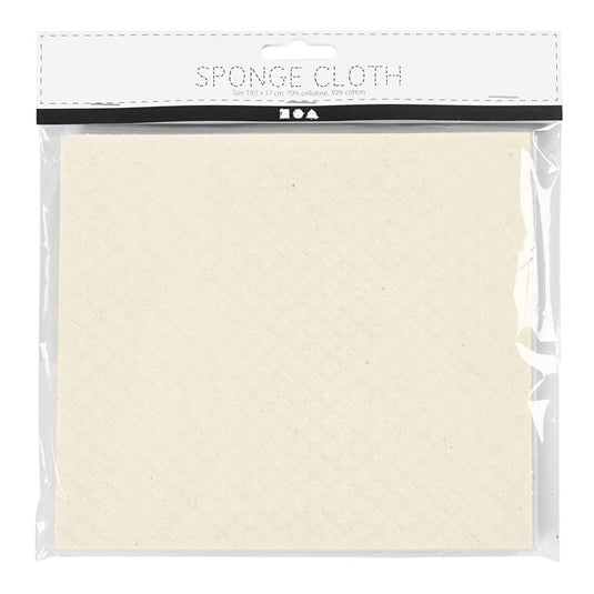 Creativ company http: www.cchobby.nl sponsdoek-afm-17x19-5-cm-off-white-3-stuk-1-doos