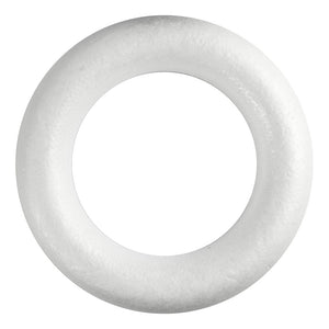 Creativ company styropor ring wit met platte achterkant, 35cm