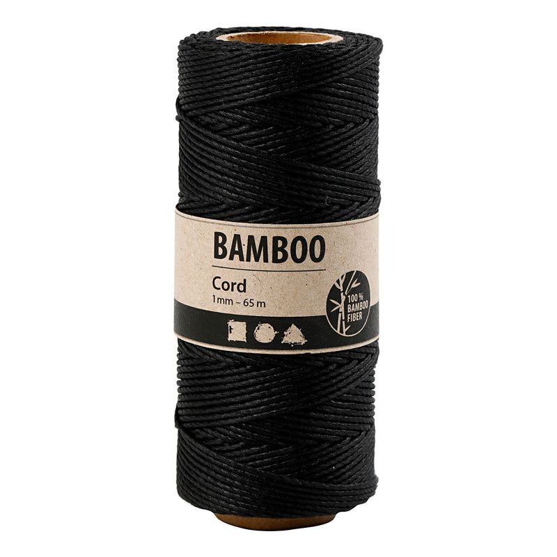 Load image into Gallery viewer, Creativ company bamboekoord zwart, 65m
