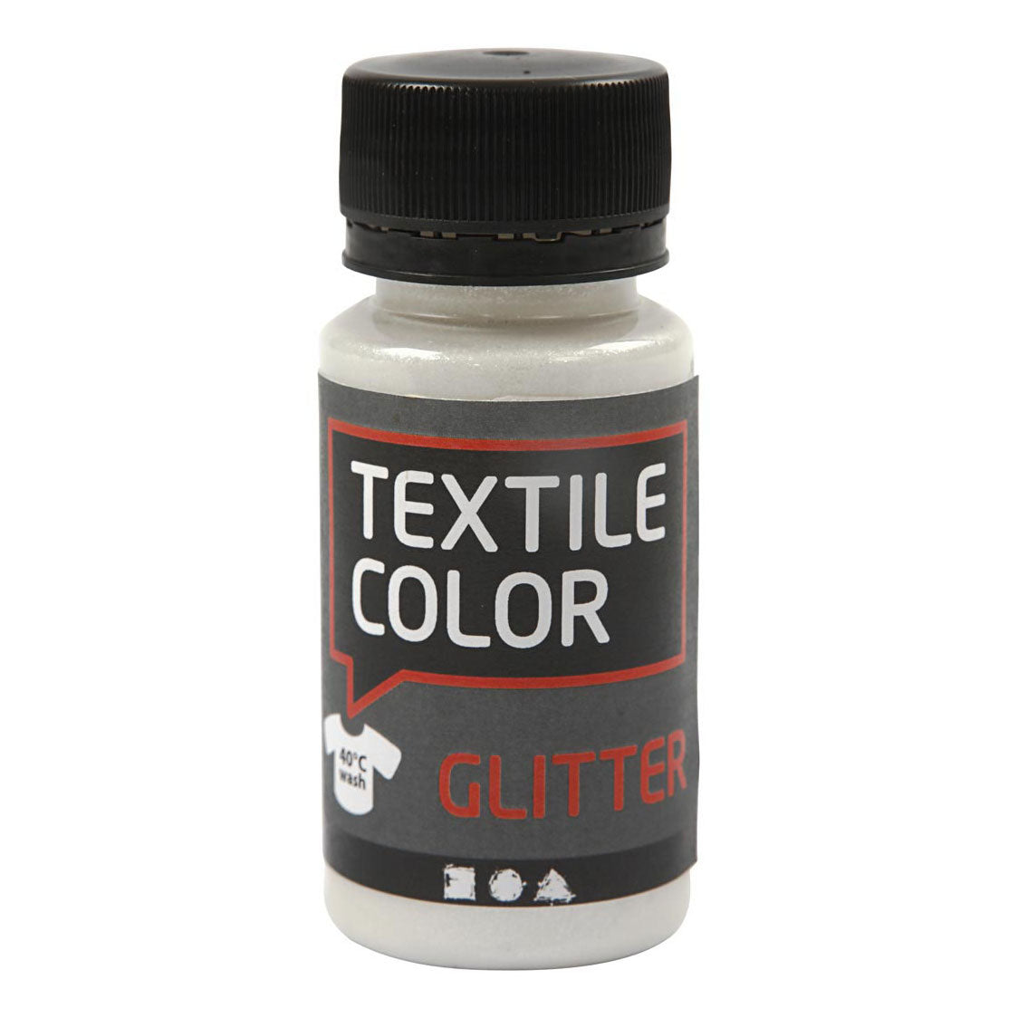 Creativ company textile color transparant glitter voor textielverf, 50ml