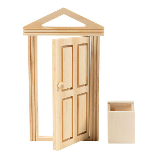 Creativ company https: www.cchobby.nl deur-met-kroonlijst-en-brievenbus-h-5-5-18-cm-b-3-5-10-5-cm-1-doos