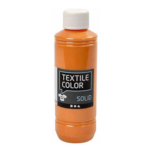 Creativ company textile color dekkende textielverf - oranje, 250ml