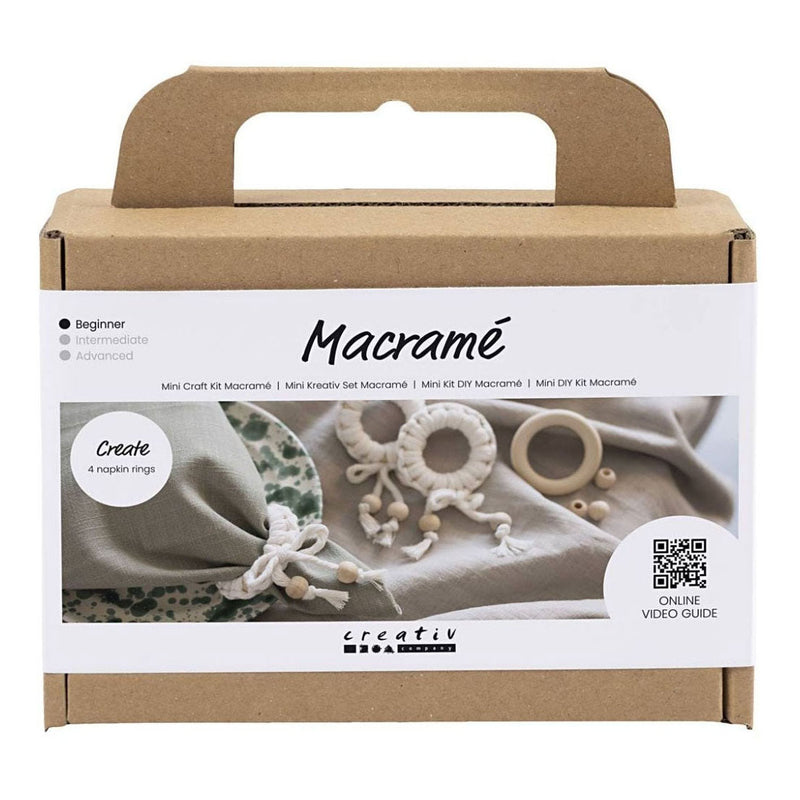 Load image into Gallery viewer, Creativ company mini hobbyset macrame servetring off-white
