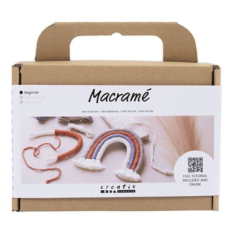Laden Sie das Bild in Galerie -Viewer, Creativ company mini hobbyset macrame regenboog
