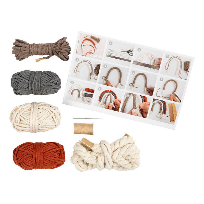 Afbeelding laden in galerijviewer, Creativ company mini hobbyset macrame regenboog
