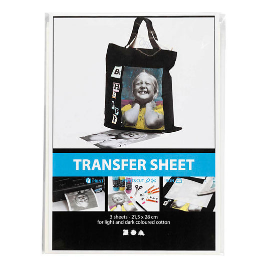 Creativ company transfer vellen wit, 3 vellen