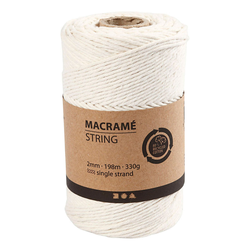 Chargez l'image dans la visionneuse de la galerie, Creativ company macrame koord off-white, 198m
