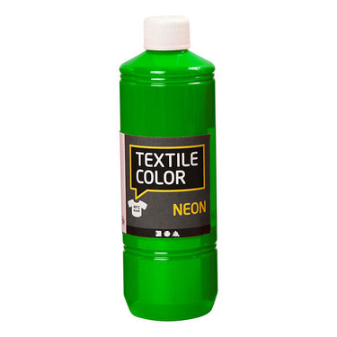 Creativ company textile color semi-dekkende textielverf - neon groen, 500ml