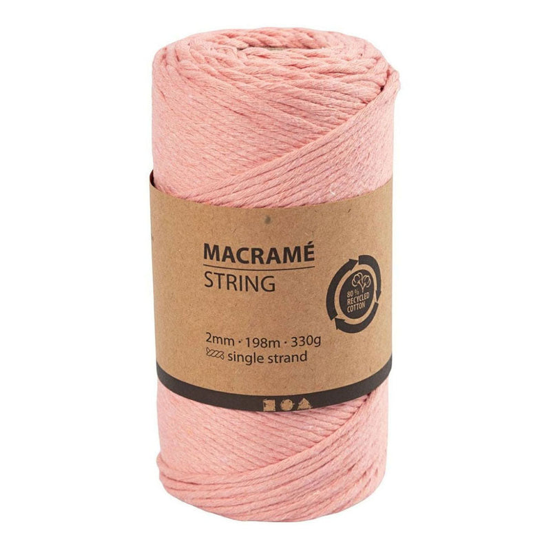 Load image into Gallery viewer, Creativ company macrame koord - roze, 198m
