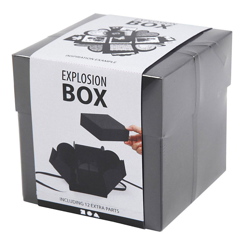 Load image into Gallery viewer, Creativ company explosion box geschenkdoos zwart set
