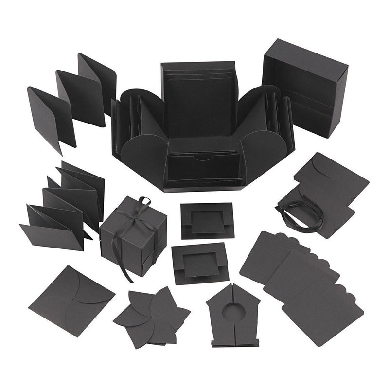 Load image into Gallery viewer, Creativ company explosion box geschenkdoos zwart set
