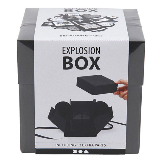 Creativ company explosion box geschenkdoos zwart set
