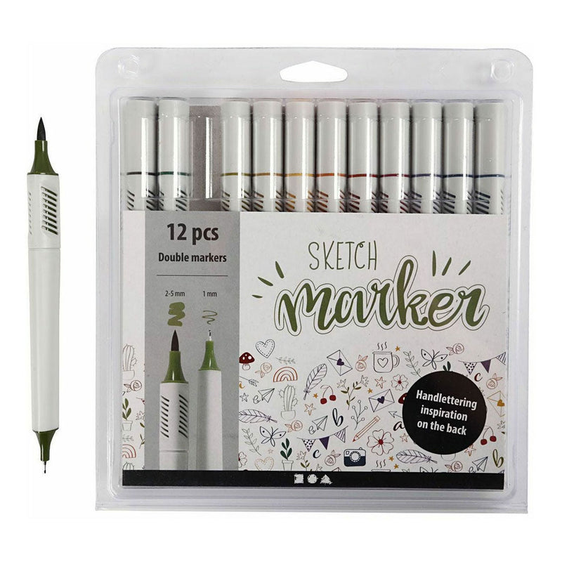 Load image into Gallery viewer, Creativ company handletter stiften kleur, 12st. dubbelzijdig
