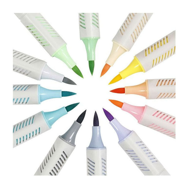 Load image into Gallery viewer, Creativ company handletter stiften pastelkleuren, 12st. dubbelzijdig
