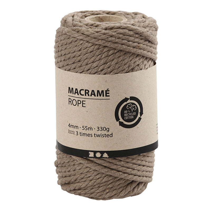 Load image into Gallery viewer, Creativ company macrame koord lichtbruin, 55m
