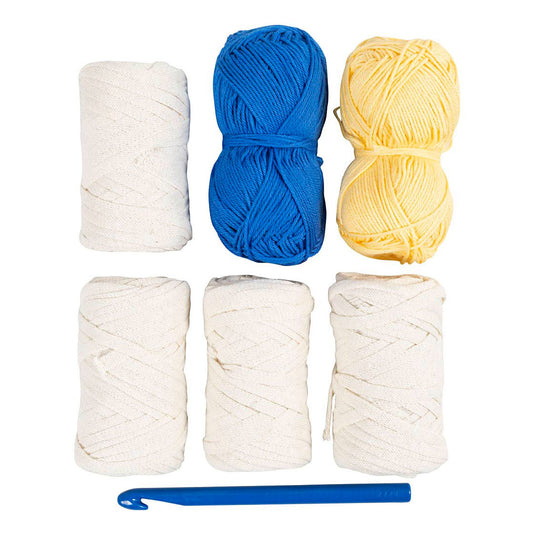 Creativ company https: www.cchobby.nl hobbyset-haken-grote-zonnehoed-blauw-licht-naturel-geel-1-doos