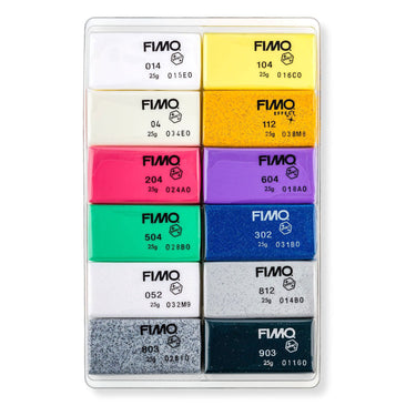 Creativ company fimo effect boetseerklei diverse kleuren, 12x25gram