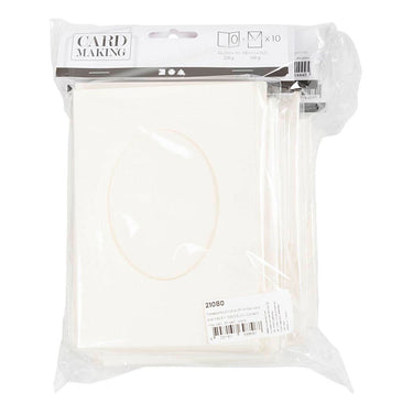 Creativ company http: www.cchobby.nl passepartout-kaarten-afmeting-kaart-10-5x15-12-5x12-5-cm-inhoud-kan-varieren-off-white-50-set-1-doos