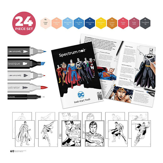 Creativ company hobbyset illustratie stripboekhelden superman kleurset