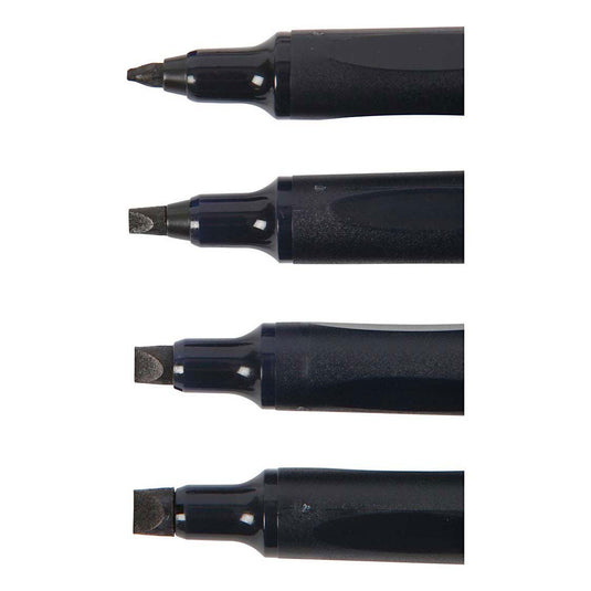 Creativ company http: www.cchobby.nl kalligrafeer-stiften-lijndikte-1-4-2-5-3-6-4-8-mm-zwart-4-stuk-1-doos