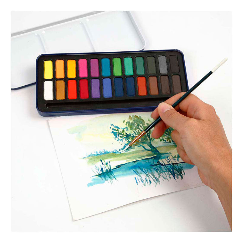 Load image into Gallery viewer, Colortime aquarelset diverse kleuren - 24 kleuren
